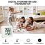 Flintronic Mini LCD Thermometer, Bluetooth Hygrometer Innen, Digital Thermometer Innen, Kabelloses Thermometer Hygrometer, Kabelloses,Luftfeuchtigkeit Meter für Babyzimmer Wohnzimmer Büro Gewächshaus