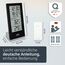 ADE Funkuhr digital mit Temperaturanzeige und Außensensor | Thermometer für Innen- und Außentemperatur | Trendanzeige | Tischuhr mit Datum und Wochentag | inkl. Batterien | schwarz