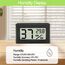 Farerkass Hygrometer - Thermometer, Digital Mini Luftfeuchtigkeitsmesser mit LCD, Zimmertemperatur für Innenräume und Hydrometer für Babyzimmer,Schlafzimmer und Weinkeller, Schwarz (8)
