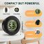 ZHITING Hygrometer Thermometer Mini Digital Temperatur Luftfeuchtigkeitsmessgerät Rund Humidity Meter für Innenräume, Gewächshäuser, Terrarien, Gitarrenkoffer,Humidor, Inkubatoren & Glas (3er Pack)