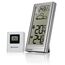 Bresser Wetterstation Funk mit Außensensor Meteo Temp, Thermometer mit Temperaturanzeige für Innen- und Außen, Wettervorhersage, mit ausklappbarem Standfuß und Wandhalterung, silber