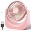 VOXON USB Tischventilator, Mini Ventilator mit 5 Geschwindigkeiten, Ventilator Leise, Usb Fan Klein mit 1,5M Langem Kabel, Tragbarer Usb Lüfter für Desktop Büro Zuhause Schlafzimmer, KEINE BATTERIE
