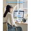 Fitabok USB Ventilator, Kleiner Tischventilator mit 5 Geschwindigkeiten, LED Display, 360° Drehung Ventilatoren, 4000mAh Akku, Starker Luftstrom, Mini Wiederaufladbar Fans für Haus Schlafzimme Büro