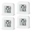 4 Stück luftfeuchtigkeitsmesser Thermometer Innen Digitales Mini Thermo Hygrometer LCD Indoor Thermometer Innen für Babyzimmer Wohnzimmer Büro Gewächshaus (Weiß)