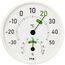 TFA Dostmann Analoges Thermo-Hygrometer, 45.2045.02, für innen und außen, mit farbigen Komfortzonen, zur Raumklimakontrolle, Temperatur und Luftfeuchtigkeit, weiß