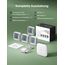 X-Sense WLAN Hygrometer Thermometer Innen mit LCD-Display, Temperatur- und Luftfeuchtigkeitsüberwachung per App, Smiley-Indikator, kompatibel mit Alexa, 4 Sensoren und Basisstation SBS50, STH0A41