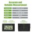 Dictien Mini Hygrometer Digital, ℃/℉ Verstellbar, 6pcs, Schwarz, Freistehend, Für Haus, Schule, Weinkeller, Gewächshaus, Keller, Lager (6, Quadratisch)