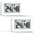 DOOMAY 2-Pack Mini Hygrometer Indoor Thermometer, Humidity Gauge mit ℃, Luftfeuchtigkeitsmesser Digitaler Temperaturmonitor für Gewächshaus Babyzimmer Keller Reptilien Inkubator Closet