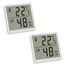 TFA Dostmann 2er SET Digitales Thermo-Hygrometer Innen, 30.5059.02.02, Thermometer und Luftfeuchtigkeit, Raumthermometer, für Raumklimakontrolle, Luftfeuchtigkeitsmessgerät, weiß