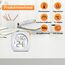 6 Stück - OPPERD Hygrometer & Raumthermometer - Kleiner Digitaler Luftfeuchtigkeitsmesser mit Präzisem Thermometer innen, Praktischer Feuchtigkeitsmesser für Schlafzimmer, Kinderzimmer, Wohnzimmer