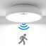 Peasur LED Deckenleuchte mit Bewegungsmelder Batteriebetrieben, 18cm Lampe Innen Aussen, 300LM 6000K Treppen Deckenlampe für Schrank Balkon Abstellraum Keller Flur Garage Bad Küche