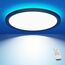slochi LED Deckenleuchte Dimmbar mit Fernbedienung, 30CM RGB Farbwechsel Deckenlampe Led, 3000K-6500K Badezimmer Lampe für Bad Kinderzimmer Schlafzimmer Wohnzimme-Rund Schwarz