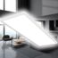 BRILONER - LED Deckenlampe mit indirektem Licht, 58cm, 22W, 3.000lm, flach, neutralweiße Lichtfarbe, Lampe, Deckenleuchte, Wohnzimmerlampe, LED Panel, Küchenlampe, Wohnzimmerleuchte, 58x20x3 cm, Weiß