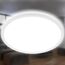 BRILONER - LED Deckenlampe mit indirektem Licht, flach, neutralweiße Lichtfarbe, Lampe, Deckenleuchte, Wohnzimmerlampe, LED Panel, Küchenlampe, Deckenbeleuchtung, Flur, 48x3 cm, Weiß