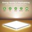 zemty Deckenlampe LED Deckenleuchte Flach, 3Farben - 3000K/4000K/6500K, IP44 Wasserfest Quadrat Badlampe Decke, 1800LM Modern LED Decklit für Flur küche Badezimmer Schlafzimmer Büro, Ø18CM