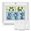 Urageuxy Wetterstation Funk mit 3 Außensensor - Wetterstation mit 100m Reichweite, Digital Hygrometer Thermometer mit Hintergrundbeleuchtung, MIN/MAX-Aufzeichnung, Einfache Bedienung (Weiß)