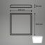 BRILONER - LED Deckenlampe mit indirektem Licht, flach, neutralweißes Licht, Lampe, Deckenleuchte, Wohnzimmerlampe, LED Panel, Küchenlampe, Deckenbeleuchtung, 24x24x3 cm, Weiß