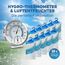 PROFI KLIMA-SET: 2in1 Hygrometer & Thermometer analog innen Edelstahl Ø12,5cm + 10x XL Luftentfeuchter Beutel zum Aufhängen – Feuchtigkeitsabsorber gegen Schimmel & Gerüche bis 500ml