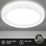 BRILONER - LED Deckenlampe mit indirektem Licht, flach, neutralweiße Lichtfarbe, Lampe, Deckenleuchte, Wohnzimmerlampe, LED Panel, Küchenlampe, Deckenbeleuchtung, 19x2,8 cm, Weiß