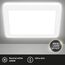 BRILONER - LED Deckenlampe mit indirektem Licht, flach, neutralweiße Lichtfarbe, Lampe, Deckenleuchte, Wohnzimmerlampe, LED Panel, Küchenlampe, Deckenbeleuchtung, 19x19x2,8 cm, Weiß