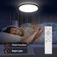 slochi LED Deckenleuchte Dimmbar mit Fernbedienung, 40CM RGB Farbwechsel Deckenlampe Led, 3000K-6500K Badezimmer Lampe für Bad Kinderzimmer Schlafzimmer Wohnzimme-Rund Schwarz