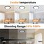 slochi LED Deckenleuchte Dimmbar mit Fernbedienung, 40CM RGB Farbwechsel Deckenlampe Led, 3000K-6500K Badezimmer Lampe für Bad Kinderzimmer Schlafzimmer Wohnzimme-Rund Schwarz