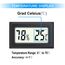 JEDEW 6er-Set Mini Digitale Thermometer-Hygrometer, Innen Temperatur- und Luftfeuchtigkeitmessgerät für Innenraum Gewächshaus Luftbefeuchter Reptilien, Großer LCD-Bildschirm Zentigrad ℃ (6)