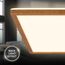 BRILONER - LED Deckenlampe mit indirektem Licht, flach, warmweißes Licht, Lampe, Deckenleuchte, Wohnzimmerlampe, LED Panel, Küchenlampe, Schlafzimmerlampe, 42x42x3 cm, Rahmen in Holzoptik