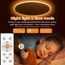 slochi LED Deckenleuchte, 24W Deckenlampe Flach Dimmbar mit Fernbedienung, 1800K Nachtlicht Warm, 3000K-6500K, Ultra Dünn Schlafzimmer Lampe für Schlafzimme Wohnzimmer Kinderzimmer-Rund Weiss