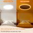 slochi LED Deckenleuchte, 24W Deckenlampe Flach Dimmbar mit Fernbedienung, 1800K Nachtlicht Warm, 3000K-6500K, Ultra Dünn Schlafzimmer Lampe für Schlafzimme Wohnzimmer Kinderzimmer-Rund Weiss