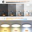 slochi LED Deckenleuchte, 24W Deckenlampe Flach Dimmbar mit Fernbedienung, 1800K Nachtlicht Warm, 3000K-6500K, Ultra Dünn Schlafzimmer Lampe für Schlafzimme Wohnzimmer Kinderzimmer-Rund Weiss