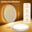 slochi LED Deckenleuchte, 18CM 12W 1200LM Deckenlampe Flach Dimmbar mit Fernbedienung, 1800K Nachtlicht Warm, 3000K-6500K Schlafzimmer Lampe für Schlafzimme Wohnzimmer Kinderzimmer Rund, Weiß