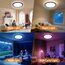 slochi LED Deckenleuchte Dimmbar mit Fernbedienung, 40CM RGB Farbwechsel Deckenlampe Led, 3000K-6500K Badezimmer Lampe für Bad Kinderzimmer Schlafzimmer Wohnzimme-Rund Schwarz
