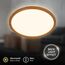 BRILONER - LED Deckenlampe mit indirektem Licht, flach, warmweißes Licht, Lampe, Deckenleuchte, Wohnzimmerlampe, LED Panel, Küchenlampe, Schlafzimmerlampe, 29x3 cm, Rahmen in Holzoptik