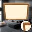BRILONER - LED Deckenlampe mit indirektem Licht, flach, warmweißes Licht, Lampe, Deckenleuchte, Wohnzimmerlampe, LED Panel, Küchenlampe, Schlafzimmerlampe, 29x29x3 cm, Rahmen in Holzoptik