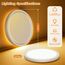 slochi LED Deckenleuchte, 22CM 15W 1500LM Deckenlampe Flach Dimmbar mit Fernbedienung, 1800K Nachtlicht Warm, 3000K-6500K Schlafzimmer Lampe für Schlafzimme Wohnzimmer Kinderzimmer Rund, Weiß
