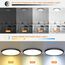 slochi LED Deckenleuchte, 24W Deckenlampe Flach Dimmbar mit Fernbedienung, 1800K Nachtlicht Warm, 3000K-6500K, Ultra Dünn Schlafzimmer Lampe für Schlafzimme Wohnzimmer Kinderzimmer-Rund Schwarz