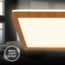 BRILONER - LED Deckenlampe mit indirektem Licht, flach, warmweißes Licht, Lampe, Deckenleuchte, Wohnzimmerlampe, LED Panel, Küchenlampe, Schlafzimmerlampe, 29x29x3 cm, Rahmen in Holzoptik