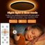 slochi LED Deckenleuchte, 24W Deckenlampe Flach Dimmbar mit Fernbedienung, 1800K Nachtlicht Warm, 3000K-6500K, Ultra Dünn Schlafzimmer Lampe für Schlafzimme Wohnzimmer Kinderzimmer-Rund Schwarz