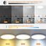 slochi LED Deckenleuchte, 36W 4200LM Deckenlampe Flach Dimmbar mit Fernbedienung, 1800K Nachtlicht Warm, 3000K-6500K, Ultra Dünn Schlafzimmer Lampe für Schlafzimme Wohnzimmer Kinderzimmer-Rund Weiss