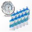 PROFI KLIMA-SET: 2in1 Hygrometer & Thermometer analog innen Edelstahl Ø12,5cm + 10x XL Luftentfeuchter Beutel zum Aufhängen – Feuchtigkeitsabsorber gegen Schimmel & Gerüche bis 500ml