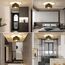 FRIDEKO HOME Deckenlampe Schwarz Durchbrochener Rund Ø30cm Deckenleuchte E27 One Flammige Lampenschirm Lampe für Schlafzimmer Wohnzimmer Küche Flur