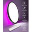 zemty LED Deckenleuchte 50cm, dimmbar 42W 3360LM, Flach Deckenlampe mit Fernbedienung, 3000K-6500K, RGB-Hintergrundlicht, für Wohnzimmer, Schlafzimmer, Kinderzimmer, Bad, Schwarz