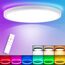 Oraymin Deckenlampe mit Fernbedienung Ø30CM, 24W 3300LM LED Deckenleuchte RGB Farbwechsel Rund, 3000K-6500K LED Deckenleuchte Dimmbar für Schlafzimmer Küche Wohnzimmer Korridor Balkon