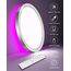 zemty LED Deckenleuchte Dimmbar, RGB Farbwechsel Deckenlampe mit Fernbedienung, 24W 3200LM 30CM Nickelfarbe Badezimmer lampe Decke IP54 Wasserfest für Bad Schlafzimmer Kinderzimmer Jugendzimmer