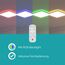 EGLO LED Deckenleuchte Bottazzo, Deckenlampe mit Fernbedienung, Panel ultraflach mit Backlight, Bürolampe dimmbar aus Metall und Kunststoff in Weiß, warmweiß - kaltweiß, RGB, 100x25 cm