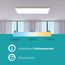 EGLO LED Deckenleuchte Bottazzo, Deckenlampe mit Fernbedienung, Panel ultraflach mit Backlight, Bürolampe dimmbar aus Metall und Kunststoff in Weiß, warmweiß - kaltweiß, RGB, 100x25 cm