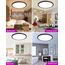 zemty LED Deckenleuchte Dimmbar 60CM, 50W 5040LM RGB Deckenlampe mit Fernbedienung, 3000K-6500K Wasserfest Badezimmer Lampe Decke für Bad Kinderzimmer Schlafzimmer Wohnzimmer Schwarz