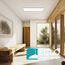 EGLO LED Büro-Deckenleuchte Bottazzo, mit Fernbedienung, 3200 Lumen, Deckenlampe flach 100x25 cm, Lampe Decke Wohnzimmer, Panel dimmbar, Küchenlampe warmweiß – kaltweiß, Silber