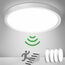 OPPEARL [4 Stück Innenlampe mit Bewegungsmelder 23cm 18W Deckenleuchte mit Bewegungsmelder Rund 4000K LED Deckenleuchte Bewegungsmelder für Flur Balkon Garage Keller Abstellraum Lampe